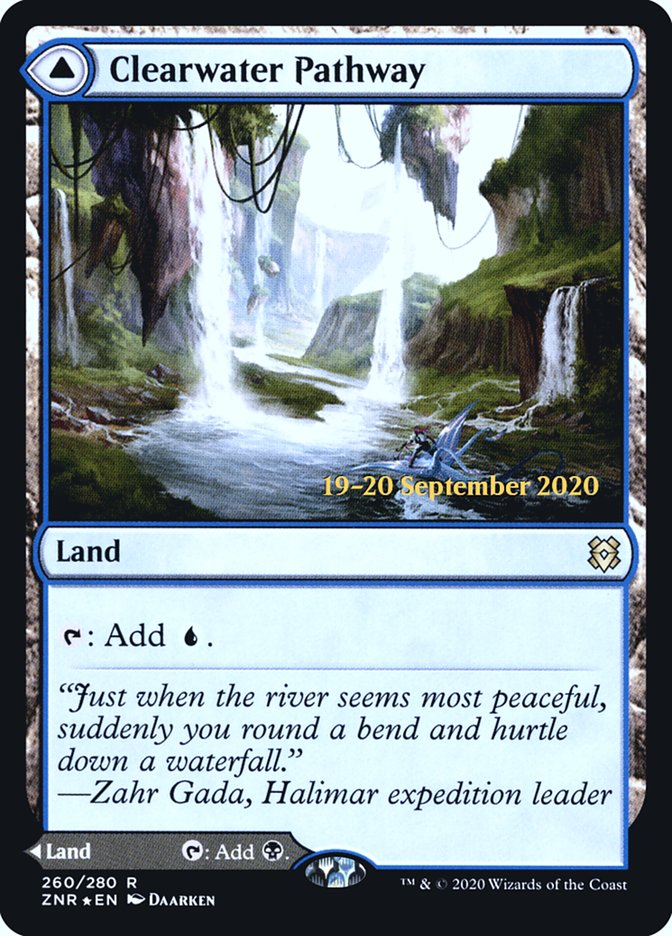 Clearwater Pathway // Murkwater Pathway  [Zendikar Rising Prerelease Promos] - Destination Retro