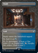 Study (Borderless) [Ravnica: Clue Edition] - Destination Retro