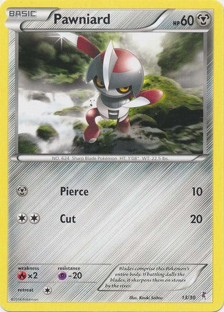 Pawniard (13/30) [XY: Trainer Kit - Bisharp & Wigglytuff] - Destination Retro