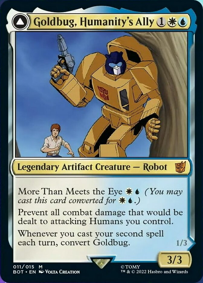 Goldbug, Humanity's Ally // Goldbug, Scrappy Scout [Universes Beyond: Transformers] - Destination Retro