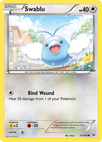 Swablu (73/108) [XY: Roaring Skies] - Destination Retro