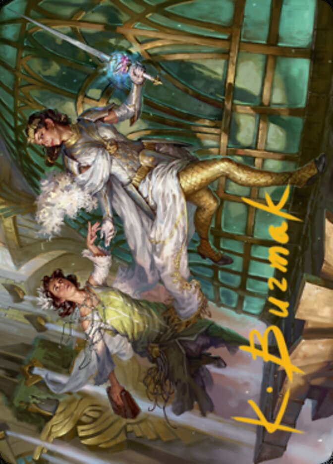 Daring Escape Art Card (Gold-Stamped Signature) [Streets of New Capenna Art Series] - Destination Retro