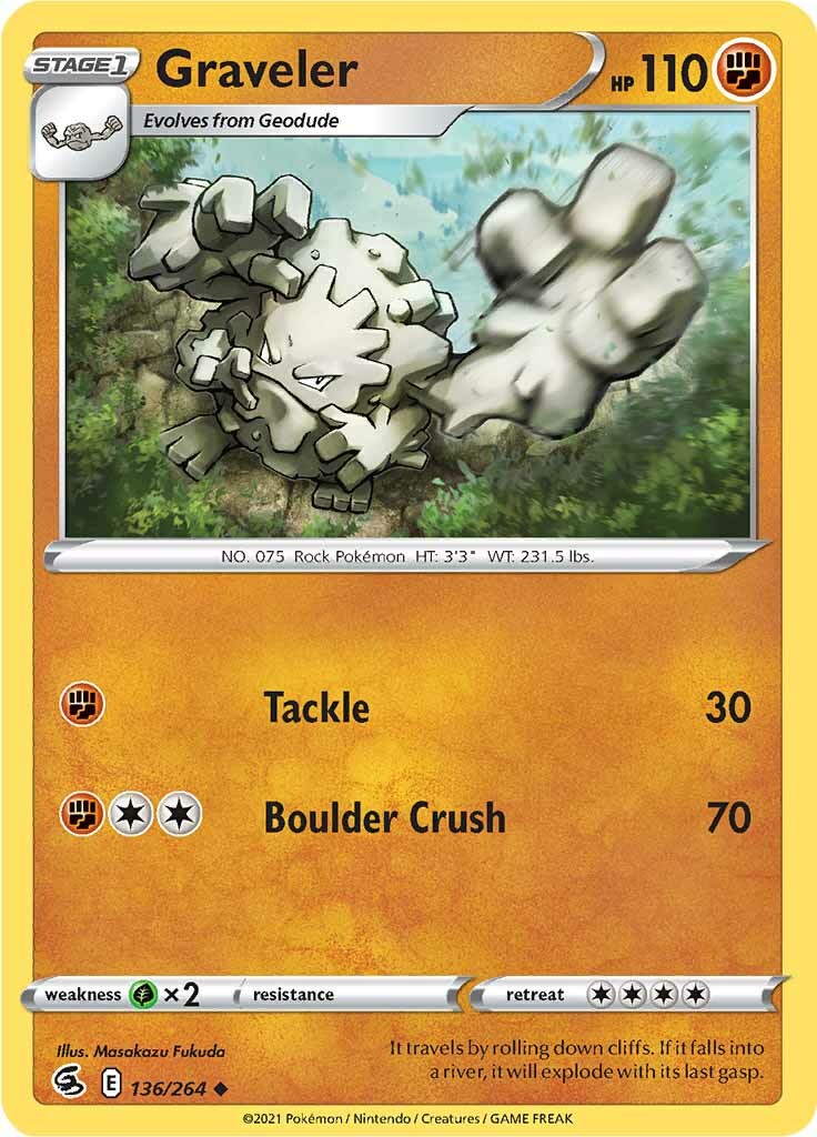 Graveler (136/264) [Sword & Shield: Fusion Strike] - Destination Retro