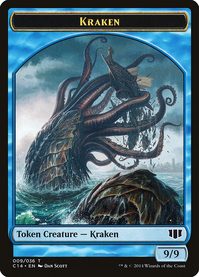 Kraken // Zombie (011/036) Double-sided Token [Commander 2014 Tokens] - Destination Retro