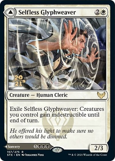 Selfless Glyphweaver // Deadly Vanity [Strixhaven: School of Mages Prerelease Promos] - Destination Retro