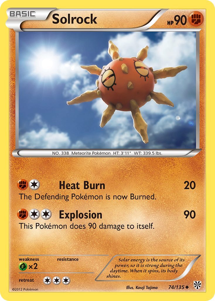 Solrock (74/135) [Black & White: Plasma Storm] - Destination Retro