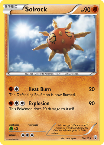 Solrock (74/135) [Black & White: Plasma Storm] - Destination Retro