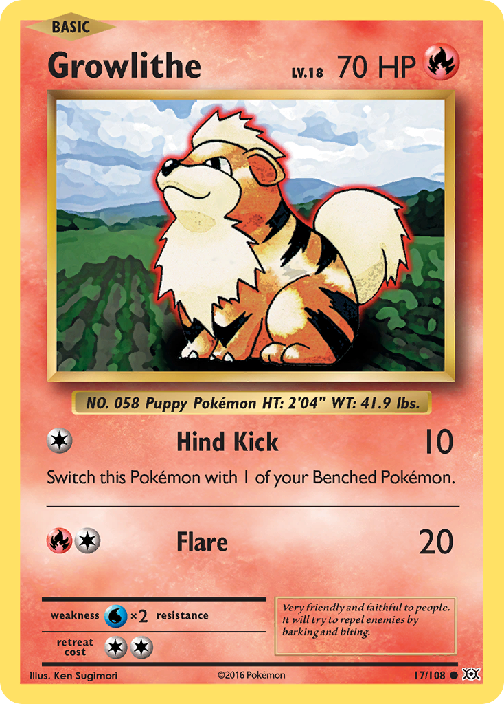 Growlithe (17/108) [XY: Evolutions] - Destination Retro