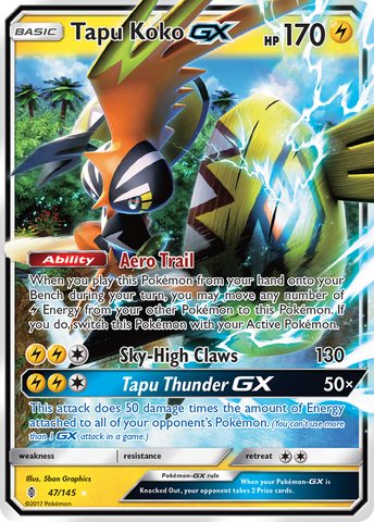Tapu Koko GX (47/145) [Sun & Moon: Guardians Rising] - Destination Retro