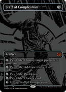 Staff of Compleation (Oil Slick Raised Foil) [Phyrexia: All Will Be One] - Destination Retro