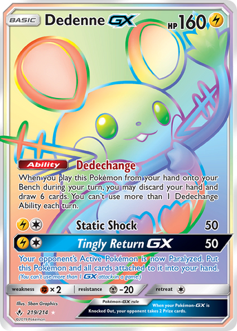 Dedenne GX (219/214) [Sun & Moon: Unbroken Bonds] - Destination Retro