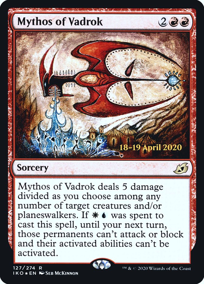 Mythos of Vadrok  [Ikoria: Lair of Behemoths Prerelease Promos] - Destination Retro