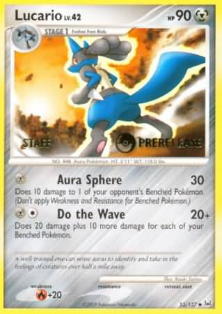 Lucario (53/127) (Staff Prerelease Promo) [Diamond & Pearl: Black Star Promos] - Destination Retro