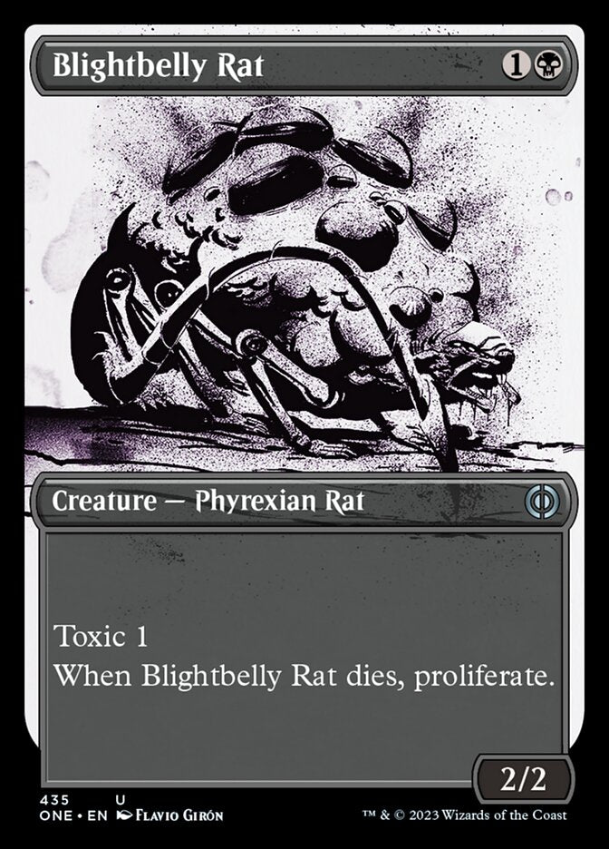 Blightbelly Rat (Showcase Ichor Step-and-Compleat Foil) [Phyrexia: All Will Be One] - Destination Retro