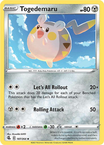 Togedemaru (187/264) [Sword & Shield: Fusion Strike] - Destination Retro
