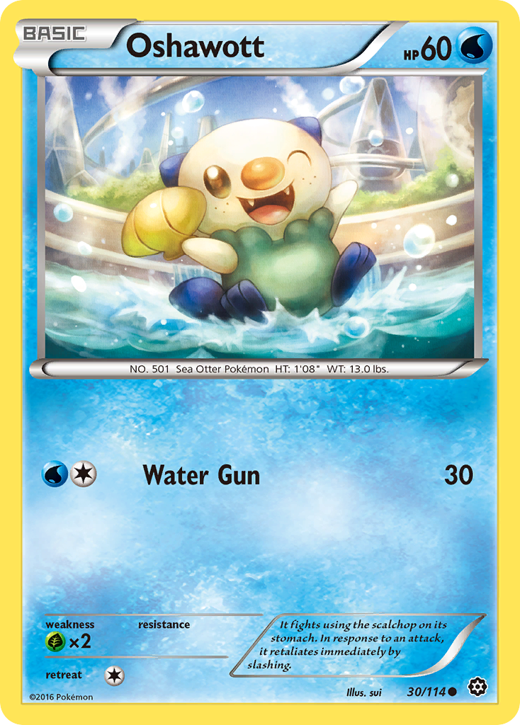 Oshawott (30/114) [XY: Steam Siege] - Destination Retro