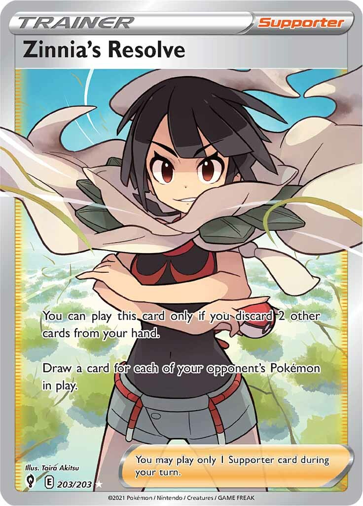 Zinnia's Resolve (203/203) [Sword & Shield: Evolving Skies] - Destination Retro