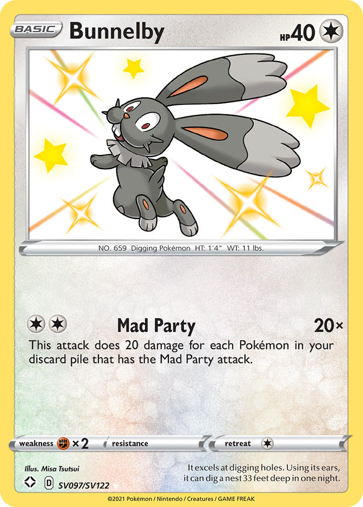 Bunnelby (SV097/SV122) [Sword & Shield: Shining Fates] - Destination Retro