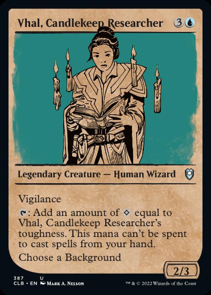 Vhal, Candlekeep Researcher (Showcase) [Commander Legends: Battle for Baldur's Gate] - Destination Retro