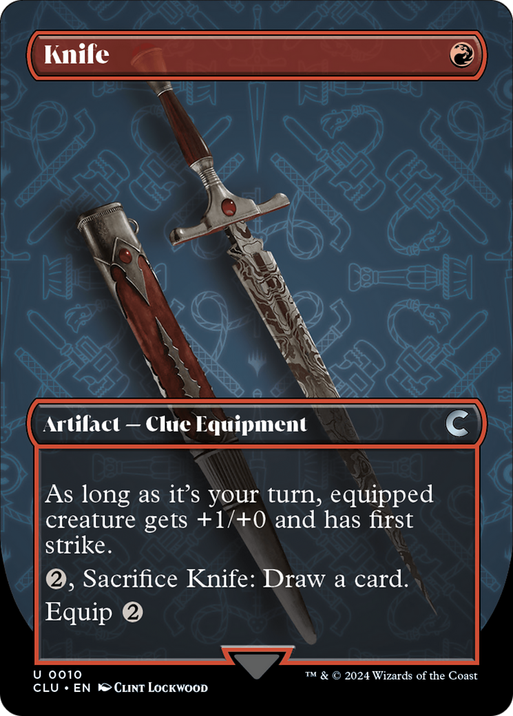 Knife (Borderless) [Ravnica: Clue Edition] - Destination Retro