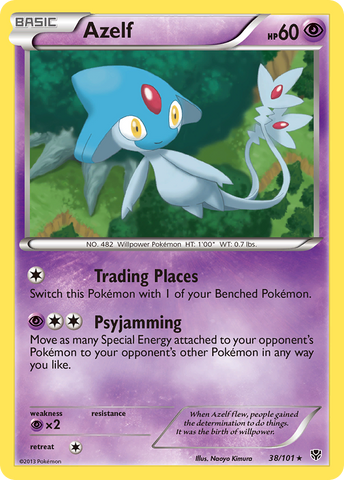 Azelf (38/101) [Black & White: Plasma Blast] - Destination Retro