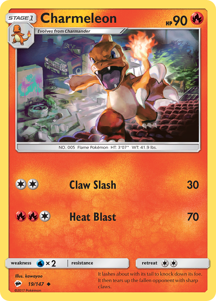 Charmeleon (19/147) [Sun & Moon: Burning Shadows] - Destination Retro