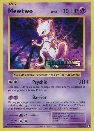 Mewtwo (XY Evolutions Prerelease) (51/108) [XY: Black Star Promos] - Destination Retro