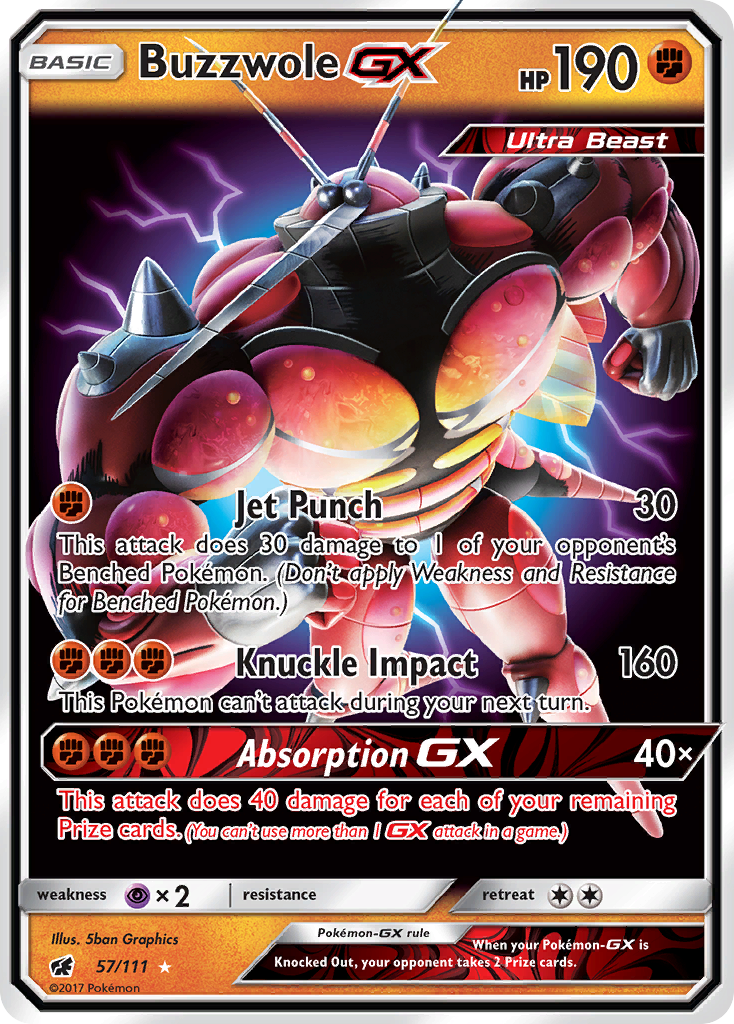 Buzzwole GX (57/111) [Sun & Moon: Crimson Invasion] - Destination Retro