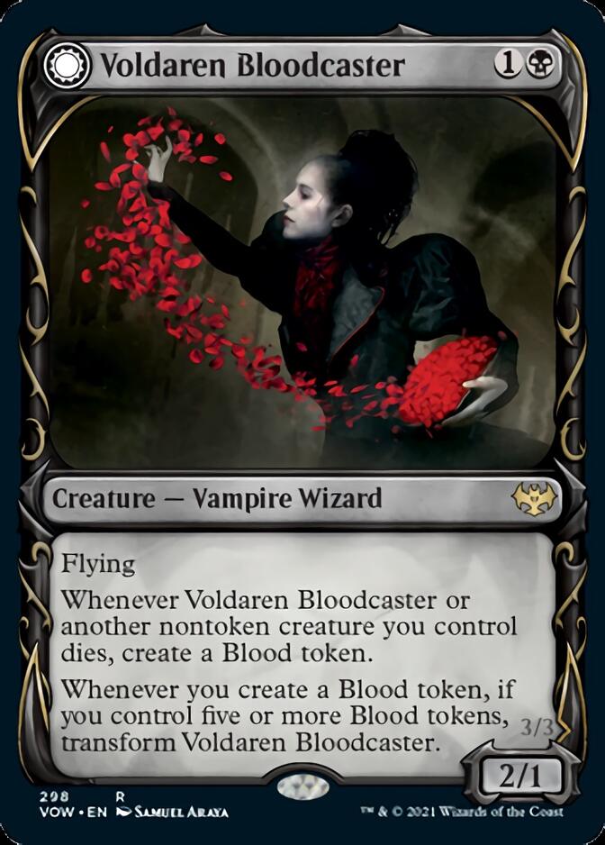 Voldaren Bloodcaster // Bloodbat Summoner (Showcase Fang Frame) [Innistrad: Crimson Vow] - Destination Retro