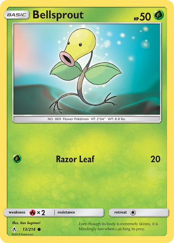 Bellsprout (13/214) [Sun & Moon: Unbroken Bonds] - Destination Retro
