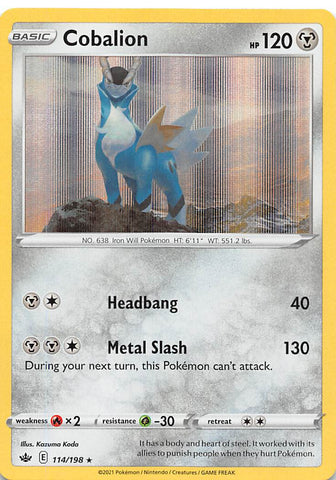 Cobalion (114/198) [Sword & Shield: Chilling Reign] - Destination Retro