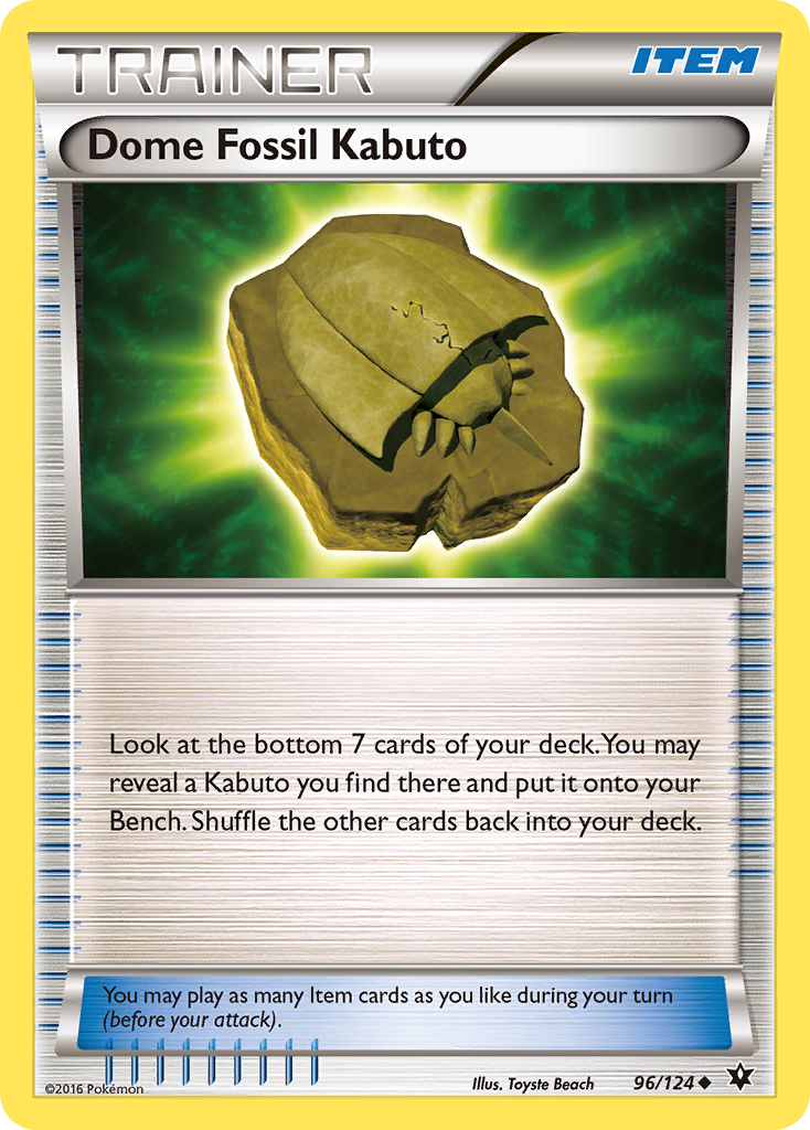 Dome Fossil Kabuto (96/124) [XY: Fates Collide] - Destination Retro
