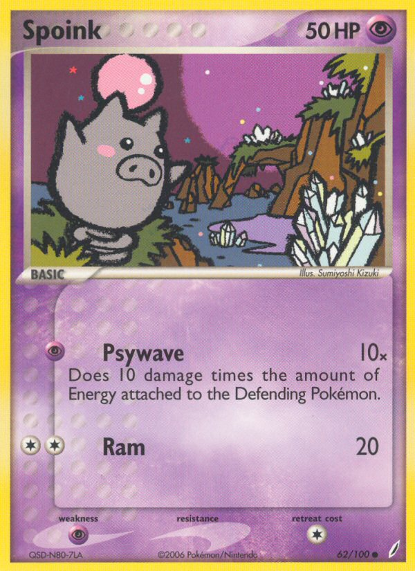 Spoink (62/100) [EX: Crystal Guardians] - Destination Retro