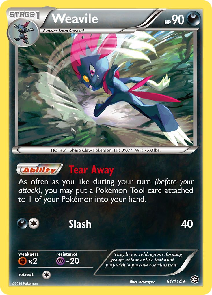 Weavile (61/114) [XY: Steam Siege] - Destination Retro