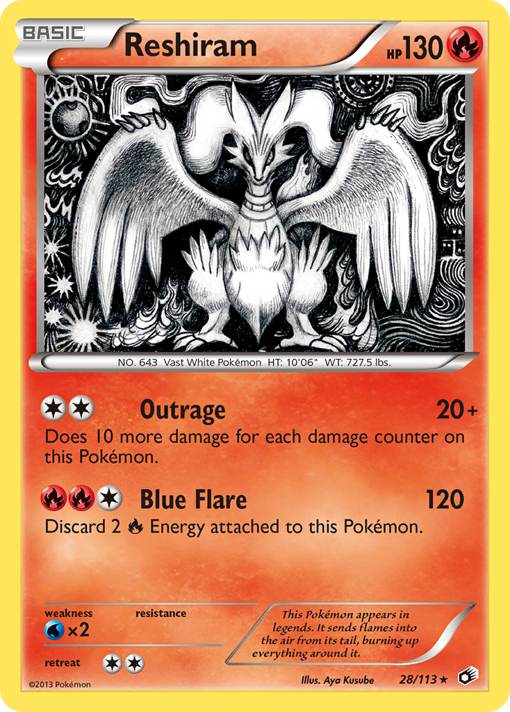 Reshiram (28/113) [Black & White: Legendary Treasures] - Destination Retro