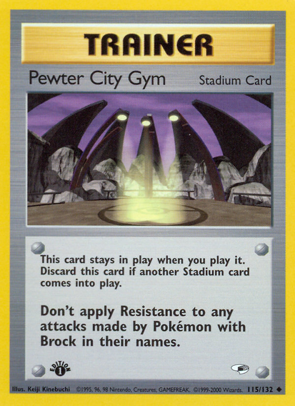 Pewter City Gym (115/132) [Gym Heroes 1st Edition] - Destination Retro