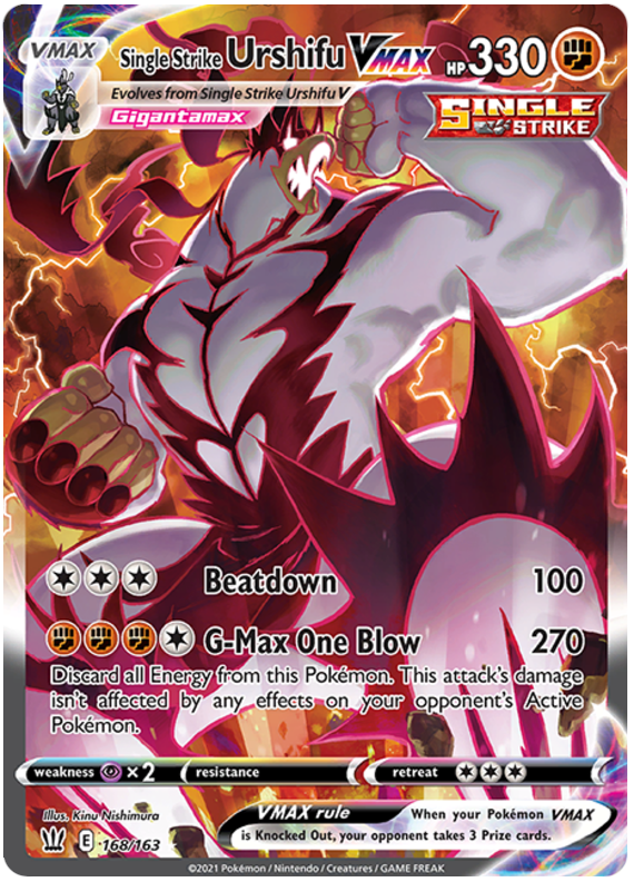 Single Strike Urshifu VMAX (168/163) [Sword & Shield: Battle Styles] - Destination Retro