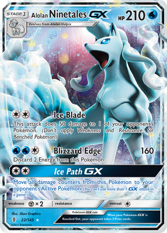 Alolan Ninetales GX (22/145) [Sun & Moon: Guardians Rising] - Destination Retro