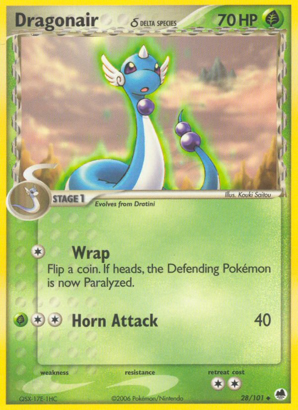 Dragonair (28/101) (Delta Species) [EX: Dragon Frontiers] - Destination Retro