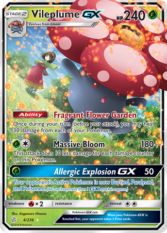 Vileplume GX (4/236) [Sun & Moon: Cosmic Eclipse] - Destination Retro