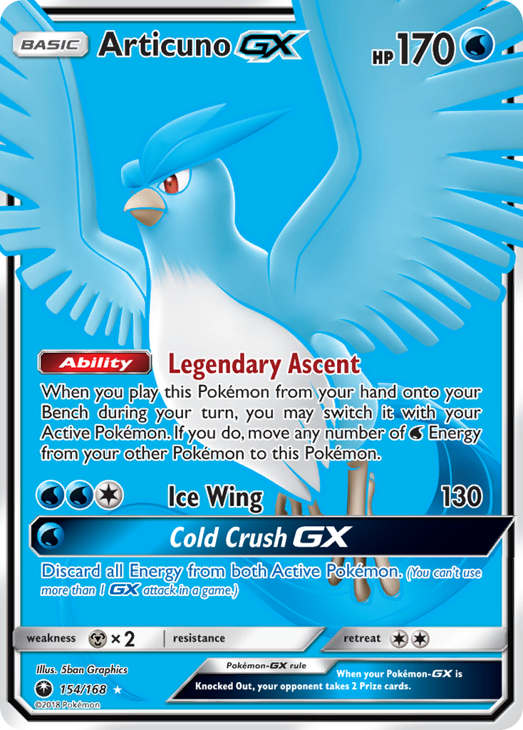 Articuno GX (154/168) [Sun & Moon: Celestial Storm] - Destination Retro
