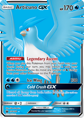 Articuno GX (154/168) [Sun & Moon: Celestial Storm] - Destination Retro