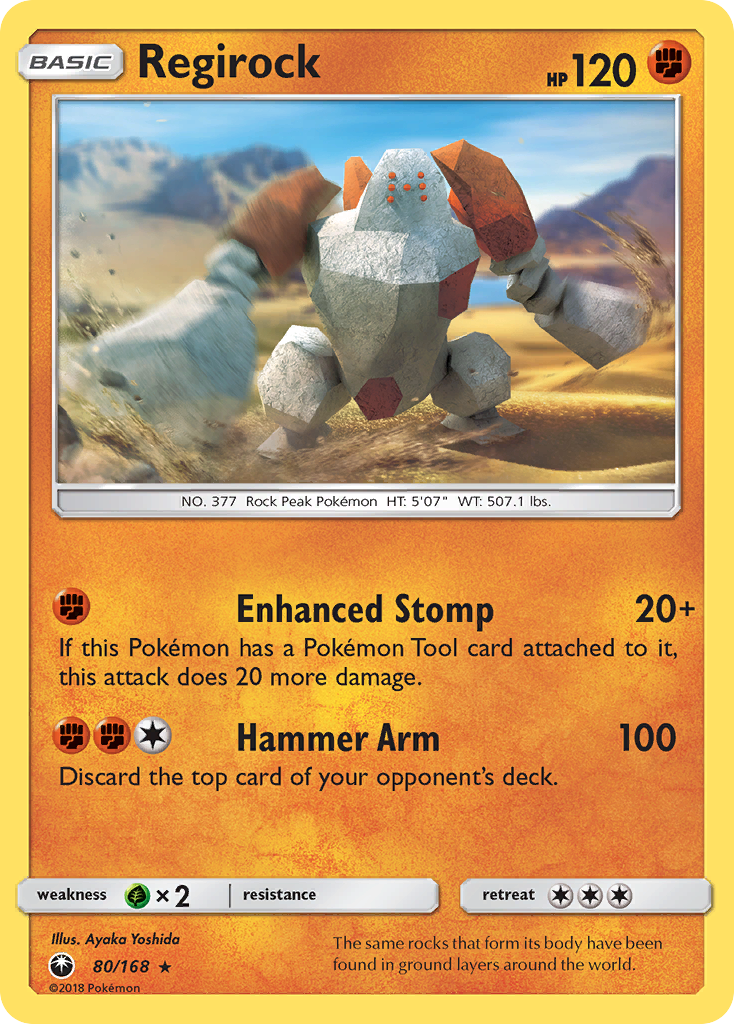 Regirock (80/168) [Sun & Moon: Celestial Storm] - Destination Retro