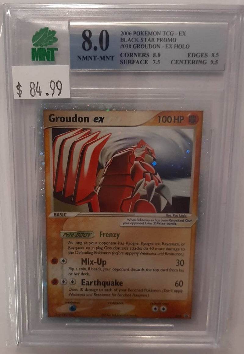 MNT - 8.0 - Groudon - EX Holo Black Star Promo- Pokemon TCG  Ex Series - Destination Retro