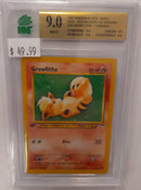 MNT - 9.0 - Growlithe - Common Neo Destiny 1st Edition - Pokemon TCG - Wizards of the Coast Neo Series - Destination Retro