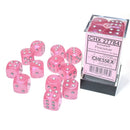 SUPPLIES - DICE - CHX 27784- Borealis 12D6 Pink/silver 16MM - Destination Retro