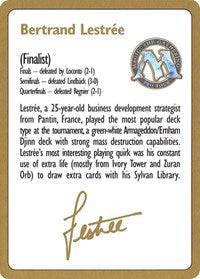 1996 Bertrand Lestree Biography Card [World Championship Decks] - Destination Retro