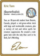 1996 Eric Tam Biography Card [World Championship Decks] - Destination Retro