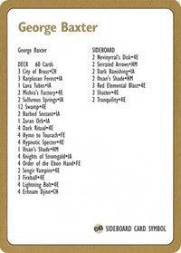 1996 George Baxter Decklist Card [World Championship Decks] - Destination Retro