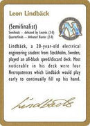1996 Leon Lindback Biography Card [World Championship Decks] - Destination Retro